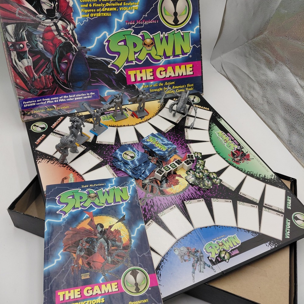 1995 Spawn The Game Board Game Todd McFarlane Pressman Vintage Collector Edition